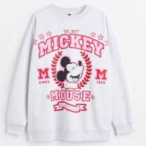 Woman’s oversized Mickey Mouse sweatshirt